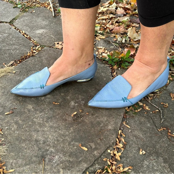 Nicholas Kirkwood Blue Beya Flat Loafer, size 38 - Picture 2 of 15